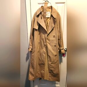London Fog Beige Double-Breasted Trench Coat